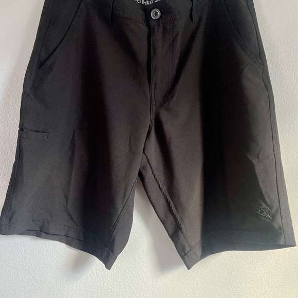 Classic Black Flat Front Men's Shorts - Picture 1 of 3